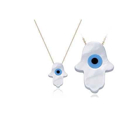 14 Ayar Sarı Altın Fatma Ana Eli Kolye