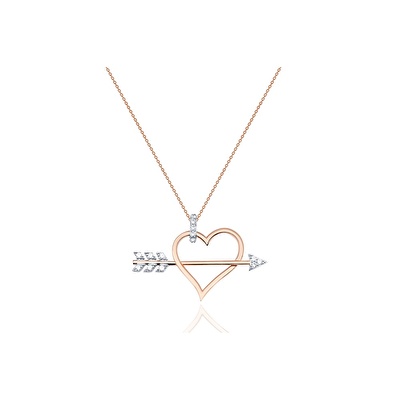 14 Ayar Rose Altın Kalp Figürlü Kolye