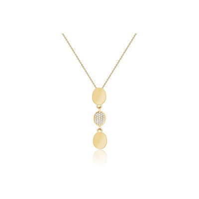 14 Ayar Sarı Altın Geometrik Figürlü Kolye