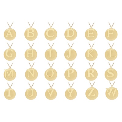 14 Ayar Sarı Altın A Harf Kolye