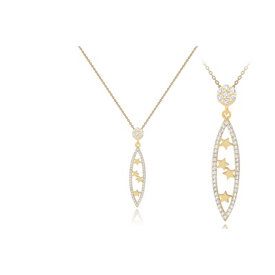 14 Ayar Sarı Altın Yıldız Figürlü Kolye