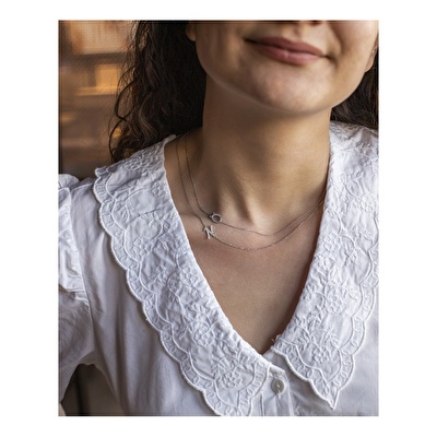 14 Ayar Sarı Altın A Harf Kolye