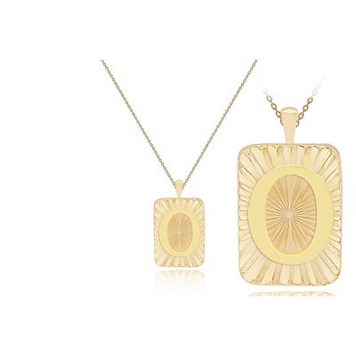 14 Ayar Sarı Altın Ö Harf Kolye