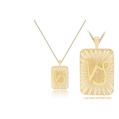 14 Ayar Oğlak Burç Plaka Kolye