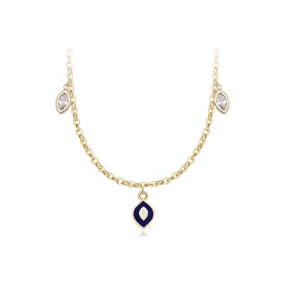 14 Ayar Sarı Altın Göz Figürlü Kolye