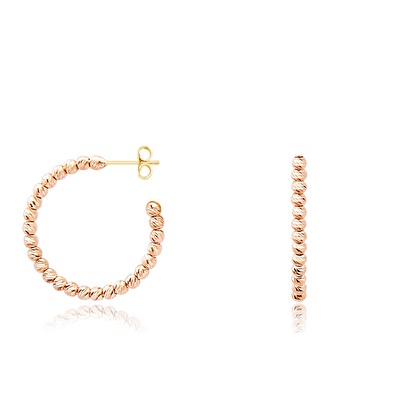 14 Ayar Sarı-Rose Altın Dorika Küpe