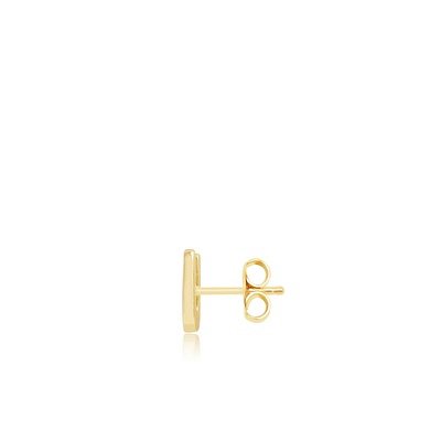 14 Ayar Sarı Altın Mineli Ü Harf Küpe