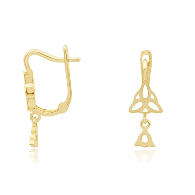 14 Ayar Sarı Altın Figürlü Küpe