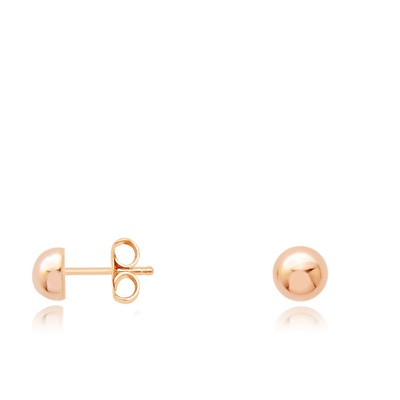 14 Ayar Rose Altın Top Küpe