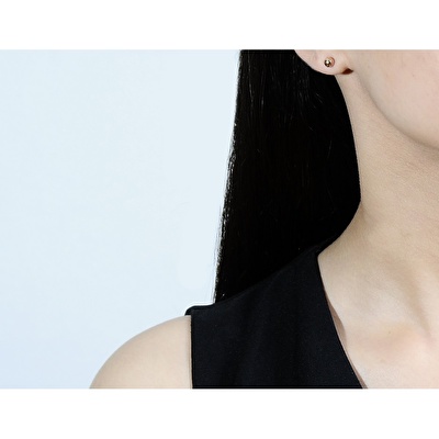 14 Ayar Rose Altın Top Küpe