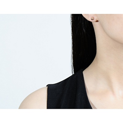 14 Ayar Rose Altın Top Küpe