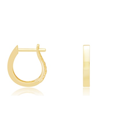 14 Ayar Sarı Altın J Küpe