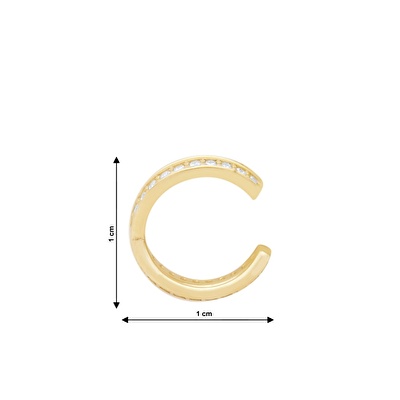 14 Ayar Sarı Altın Kıkırdak Küpe