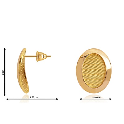 22 Ayar Sarı Altın Trabzon Hasır Küpe