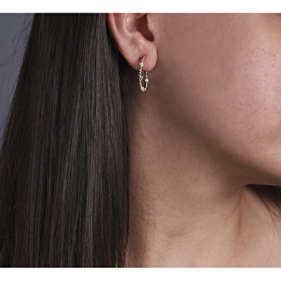 14 Ayar Sarı Altın Dorika Küpe