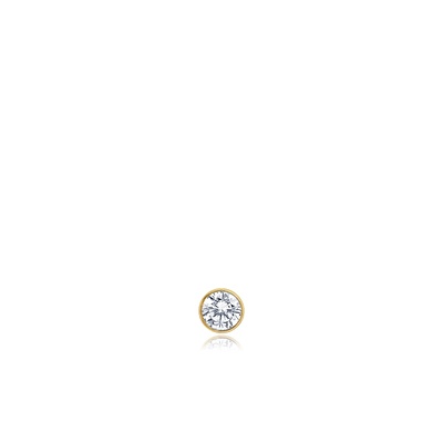 14 Ayar Sarı Altın Taşlı Tragus Piercing