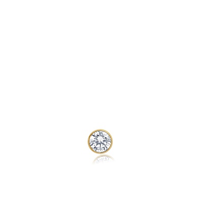 14 Ayar Sarı Altın Taşlı Tragus Piercing