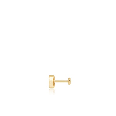 14 Ayar Sarı Altın Taşlı Tragus Piercing