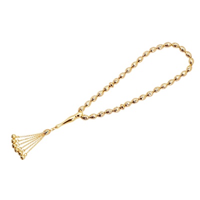 14 Ayar Sarı Altın Badem Tespih