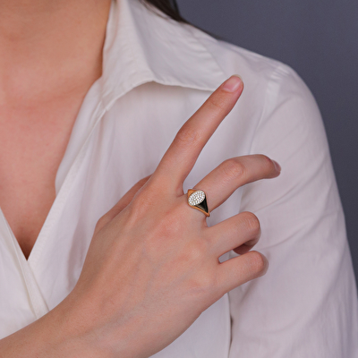 14 Ayar Sarı Altın Şövalye Yüzük