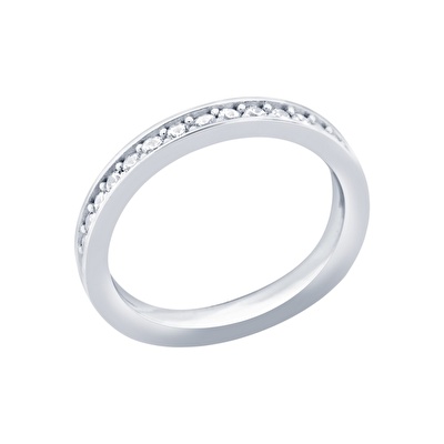 14 Ayar Beyaz Altın Tamtur Yüzük