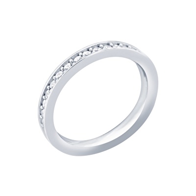 14 Ayar Beyaz Altın Tamtur Yüzük