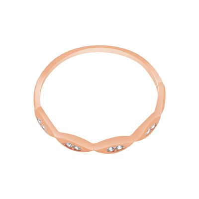 14 Ayar Rose Altın Taşlı Yüzük