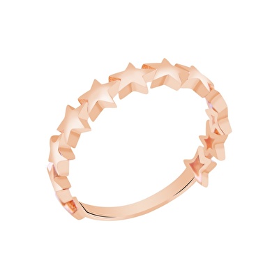 14 Ayar Rose Altın Yıldız Figürlü Yüzük