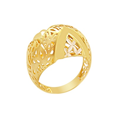 22 Ayar Sarı Altın Trend Yüzük