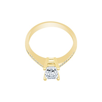 14 Ayar Sarı Altın Baget Yüzük