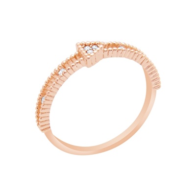 14 Ayar Rose Altın Taşlı Yüzük