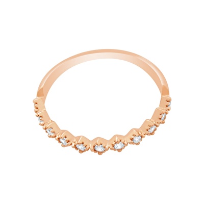 14 Ayar Rose Altın Taşlı Yüzük