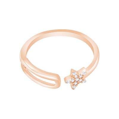 14 Ayar Rose Altın Yıldız Figürlü Yüzük