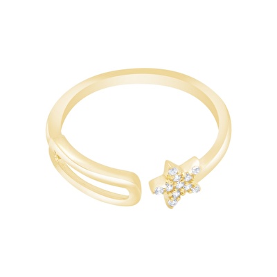 14 Ayar Sarı Altın Yıldız Figürlü Yüzük