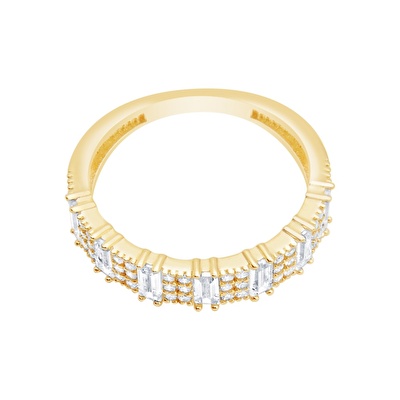 14 Ayar Sarı Altın Yarımtur Yüzük