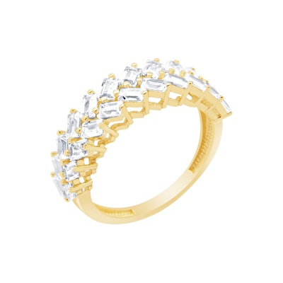 14 Ayar Sarı Altın Yarımtur Yüzük