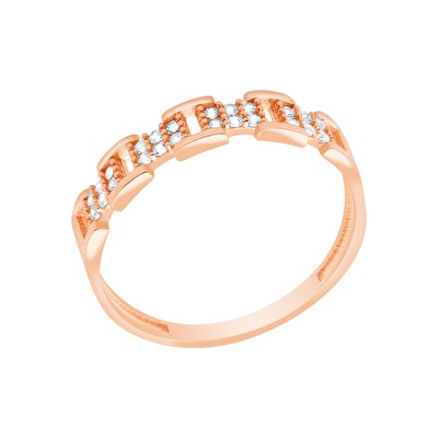 14 Ayar Rose Altın Taşlı Yüzük