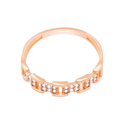 14 Ayar Rose Altın Taşlı Yüzük