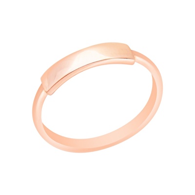 14 Ayar Rose Altın Trend Minimal Yüzük