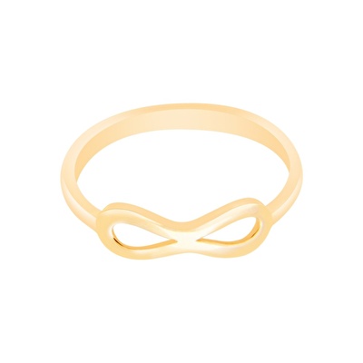 14 Ayar Sarı Altın Sonsuzluk Figürlü Yüzük