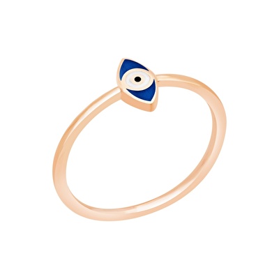 14 Ayar Rose Altın Göz Figürlü Yüzük