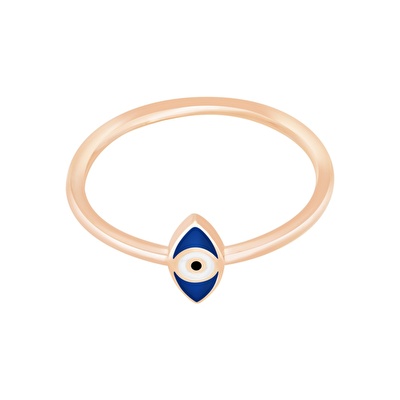 14 Ayar Rose Altın Göz Figürlü Yüzük