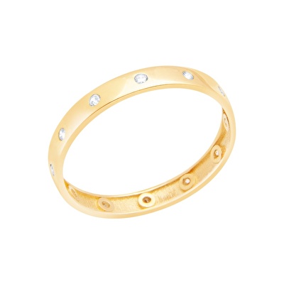 14 Ayar Sarı Altın Taşlı Yüzük