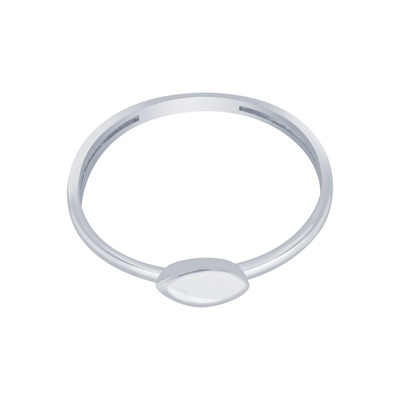 14 Ayar Beyaz Altın Minimal Yüzük