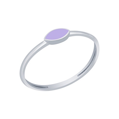 14 Ayar Mor Mineli Minimal Yüzük