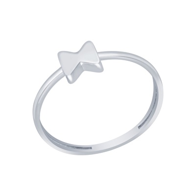 14 Ayar Beyaz Altın Minimal Yüzük