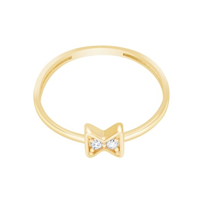 14 Ayar Sarı Altın Fiyonk Figürlü Yüzük