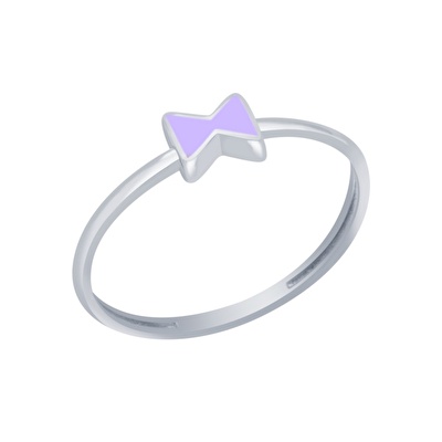 14 Ayar Mor Mineli Minimal Yüzük