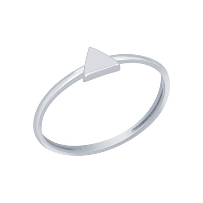 14 Ayar Beyaz Altın Minimal Yüzük