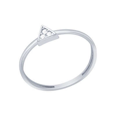 14 Ayar Beyaz Altın Minimal Yüzük